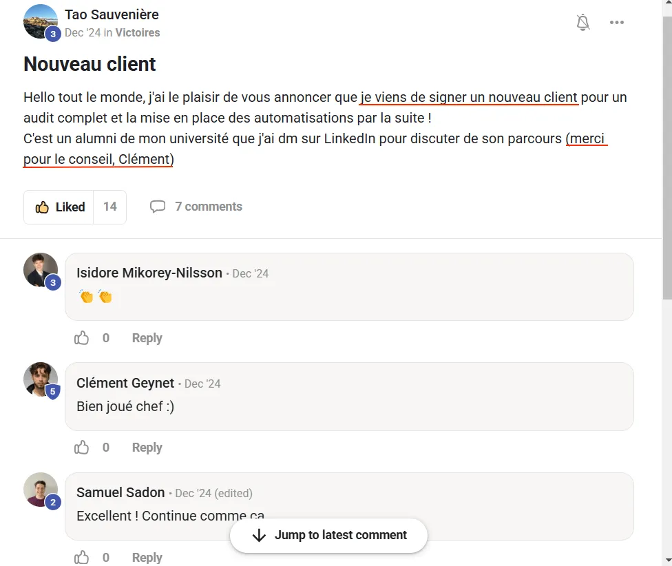 Tao Sauvenière — nouveau client signé pour un audit complet